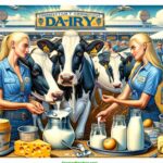 Connecticut A closeup, vibrant, and highly detailed contemporary illustration of a Connecticut Dairy Exposition scene set in 2024. The image features two blonde w (2)