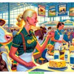 Montana Dairy Festival A vibrant, contemporary illustration of the Montana Dairy Exposition, capturing a modern 2024 scene. The image features close up interactions of blond (2)